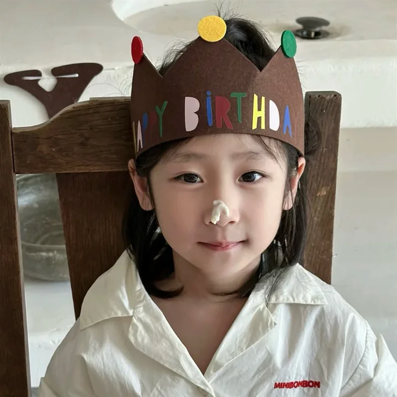 Junge Mädchen Kinder Geburtstag Party Krone Hut Alles Gute zum Geburtstag Party Hut Kopfbedeckung Kinder Hundertjahr 1 2 3 4 5 Jahre Dekor – Detail 1