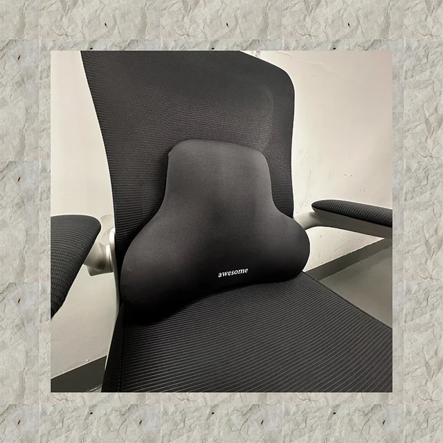 Coussin lombaire de bureau en mousse à mémoire de forme, coussin de dossier de chaise post-partum, soutien de la taille, oreiller multifonctionnel pour soulager la douleur 2