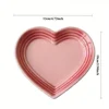 Gradient Heart-shaped Ceramic Pet Bowl, Anti-Vomiting Stress-Free, 12cm Underglaze Color Cat Bowl Dog Bowl-creative Pet Bowl 2