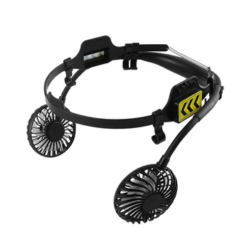 Ventola esterna per casco di sicurezza a 3 velocità per il raffreddamento estivo con luce notturna adatta per la maggior parte dei caschi