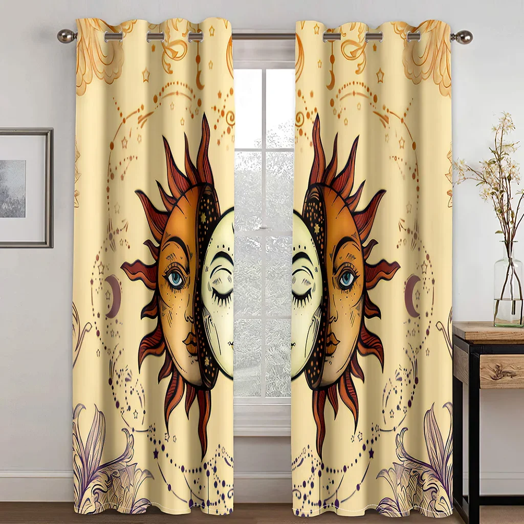 Cheap 3D Dream Catcher Boho Mandola Floral Sun Pattern Tende Per Finestre Sottili Per Soggiorno Camera Da Letto Decor 2 Pezzi Spedizione Gratuita