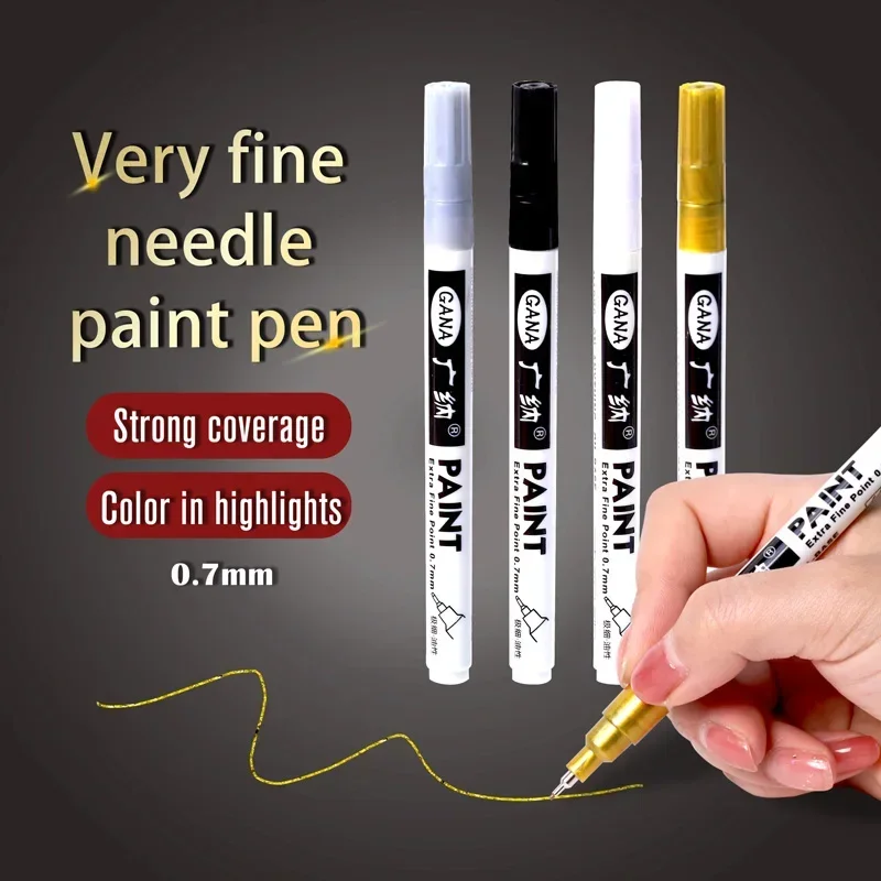 Permanent Paint Markers 0.7mm Fine Tip 4Pcs/set for Rock Painting Wood Metal Canvas