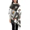 Funny Cartoon Greyhound Whippet Dog Tassel Scarf Women Soft Sighthound Hound Shawl Wrap Female Winter Scarves 1