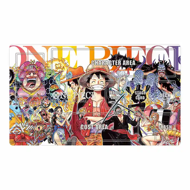60*35*0.3Cm Diy One Piece Luffy Ace Zoro Dedicated Game Card Mat OPCG Battle Game Anime Lock The Edge Table Mat Gift Toys