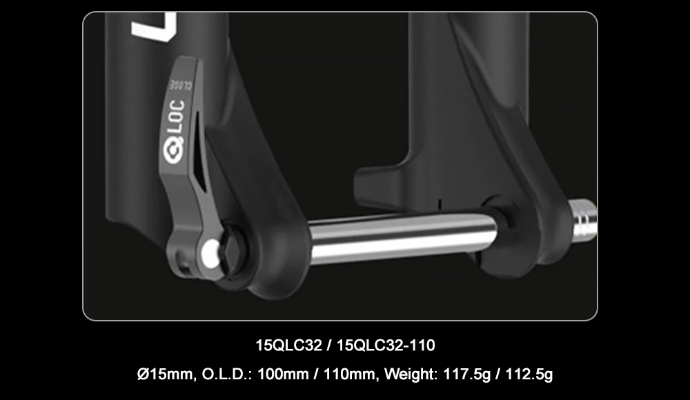 Mountainbike Steckachse 15x100mm 15x110mm SR SUNTOUR Vorderradgabel Steckachse Schnellspanner Fahrrad Vorderradgabel Welle Nabenachse – Detail 7