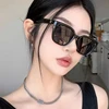 New Retro Y2K Style Big Square Sunglasses Women Cat Eye Sunglasses Fashion Colorful Mirror Goggles Men Punk Sports Sun Glasses