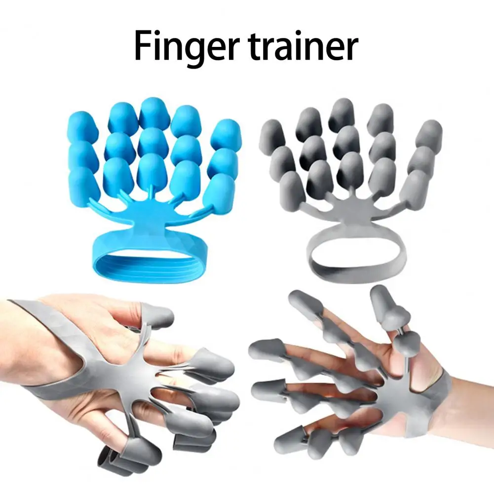 Finger Trainer High Elasticity Finger Grippe 3 Posizioni Five Finger Strength Resistance Band Guitar Finger Exerciser