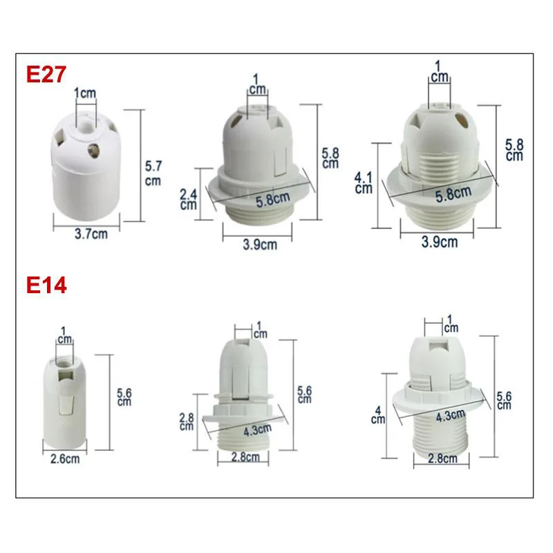 power socket led Light Bulb Lamp base Converter for E27 E14 cap head power Holder electric Pendant Screw Lamp shade 220V 110v
