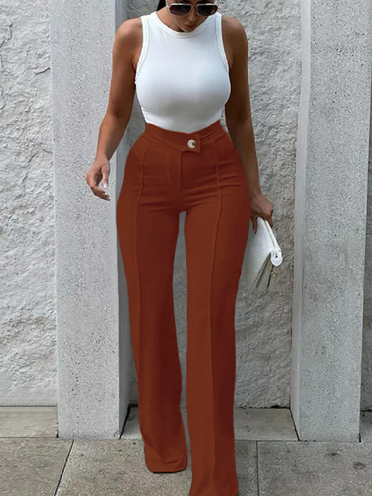 Wide leg flared trousers cheap