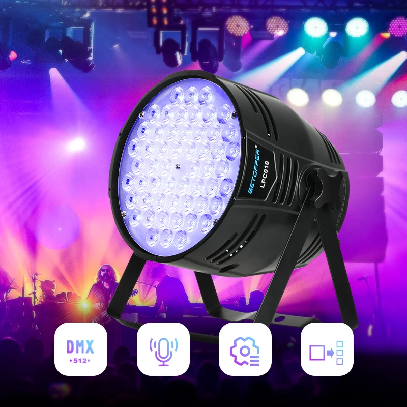 BOTAI Big Dipper LPC010 Disco Ball Party Lights 54x4w RGBW 4-In-1 Led Professional Stage Light With Sound DMX512 Control