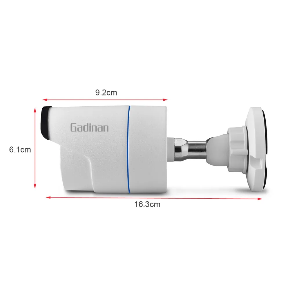 Gadinan IP Camera 8MP 5MP 4MP H.265+ PoE Security Waterproof Bullet Camera CCTV Night Vision CCTV Home Camera Metal XMEye 4