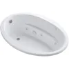 K-1162-S1-0 Sunward ExoCrylic Drop-In Whirlpool with End Drain, White, 60 x 42-Inch 2