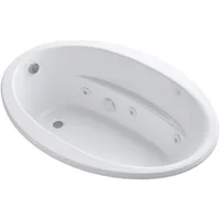 K-1162-S1-0 Sunward ExoCrylic Drop-In Whirlpool with End Drain, White, 60 x 42-Inch 2