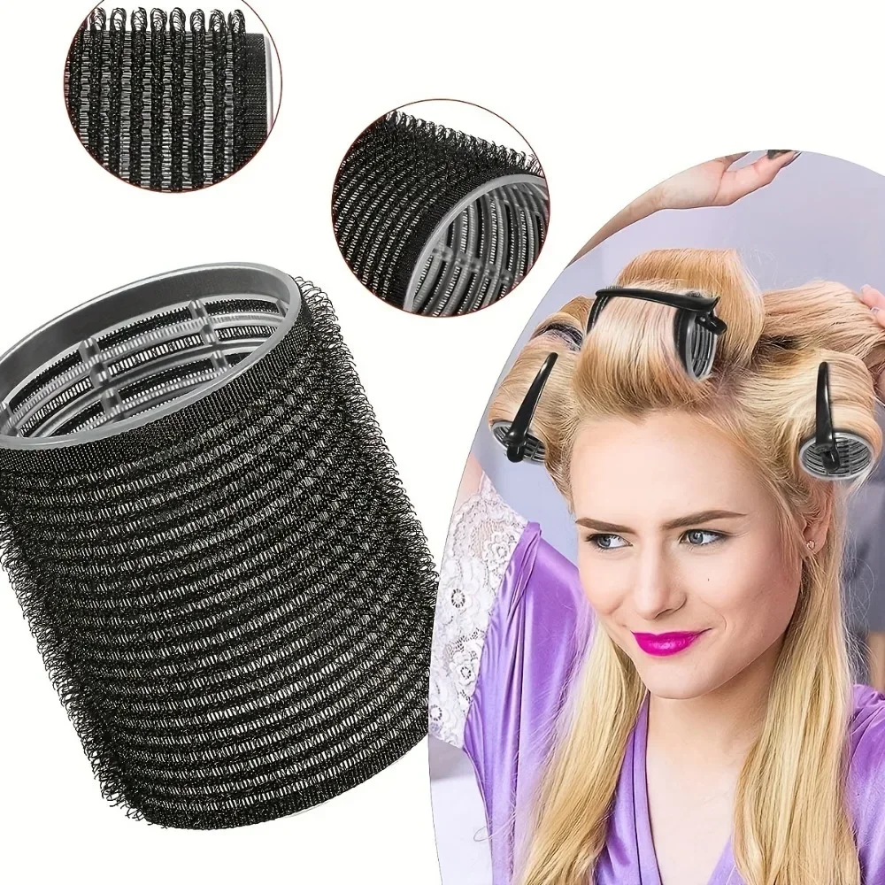 30PCS Heatless Hair Styling Kit Self-Grip Rollers 18Pcs Hair Rollers & 12Pcs Clips DIY Easy to Use Hair Care Beauty Tools