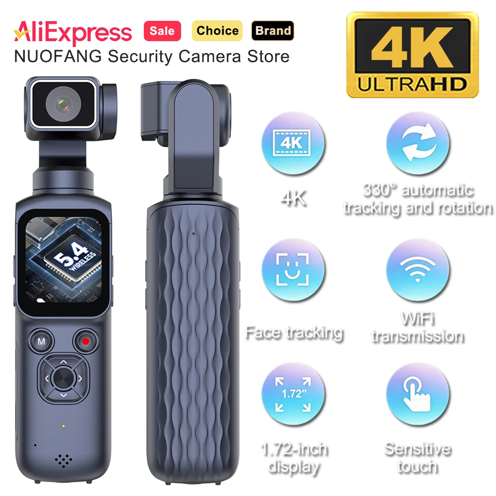 Caméra Action 360° 4K avec Carte SD 32Go/64Go - Noir/Blanc