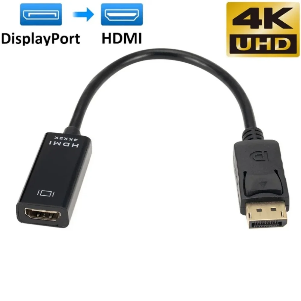 4K 1080P DisplayPort to hdmi-compatible Adapter Male DP to Female hdmi-Compatible Cable Converter Video Audio For PC Projector