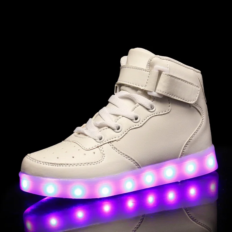Adult&Kids Light Up Shoes Light USB Charging Loop Fashion Sports Dancing Sneakers Luminous Sole for Women&Men Led Shoes 1