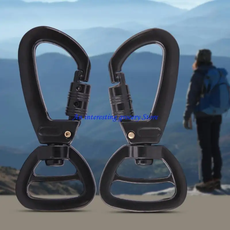 652d 360 rotierende starke Spannungshummer Schnalle Outdoor -Wirbel Haken Carabiner Zinklegierungen Springhaken Gepäckzubehör – Detail 10
