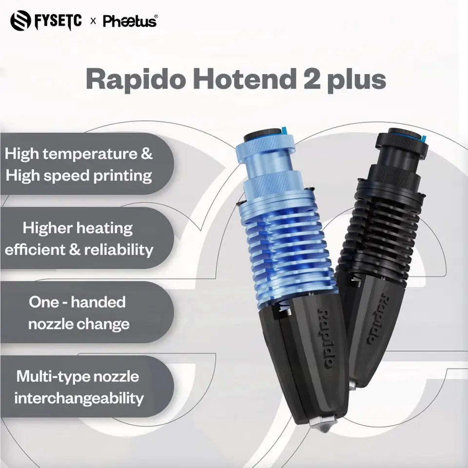 FYSETC Phaetus Rapido Hotend 2.0 HF/UHF Support Fast Printing and Fast Heating For Voron Vzbot 3d Printers image 1