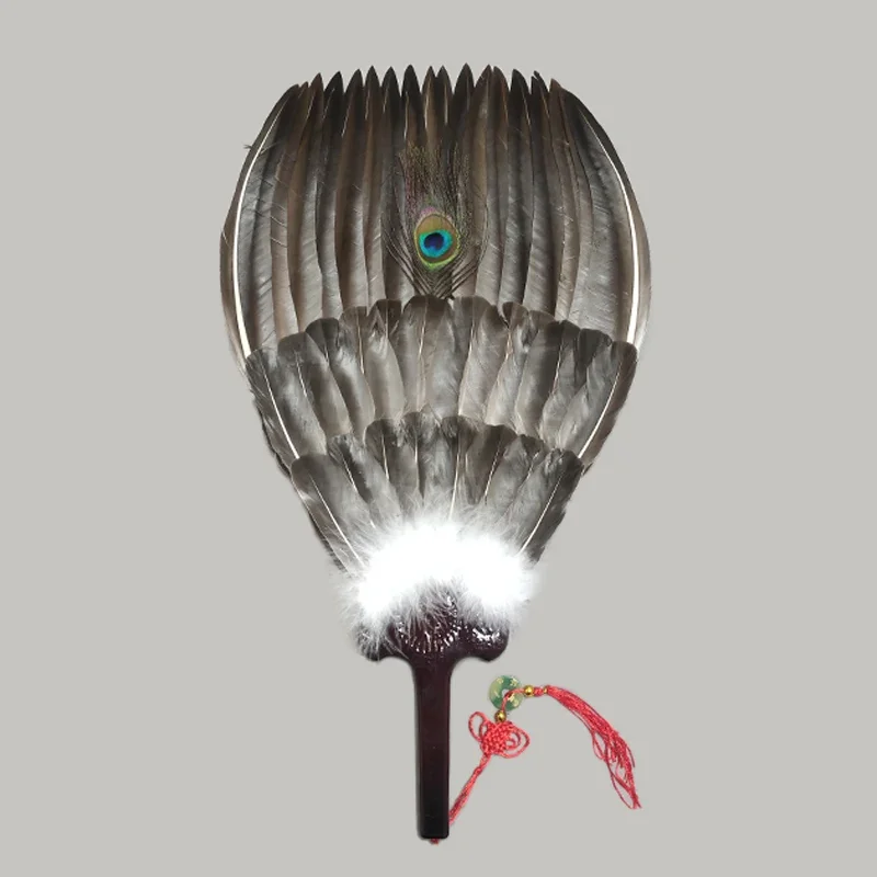 

Веер из натурального материала, бытовое перо, ручная работа, подарок, ретро, китайский стиль, классические аксессуары для одежды, реквизит для выступлений