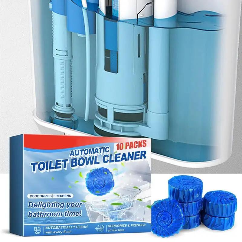Toilet Bowl Cleaner Tablets 10Pack Bathroom Foam Tablet Bathroom Toilet Tank Cleaner Effective Quick Foaming Action For Home