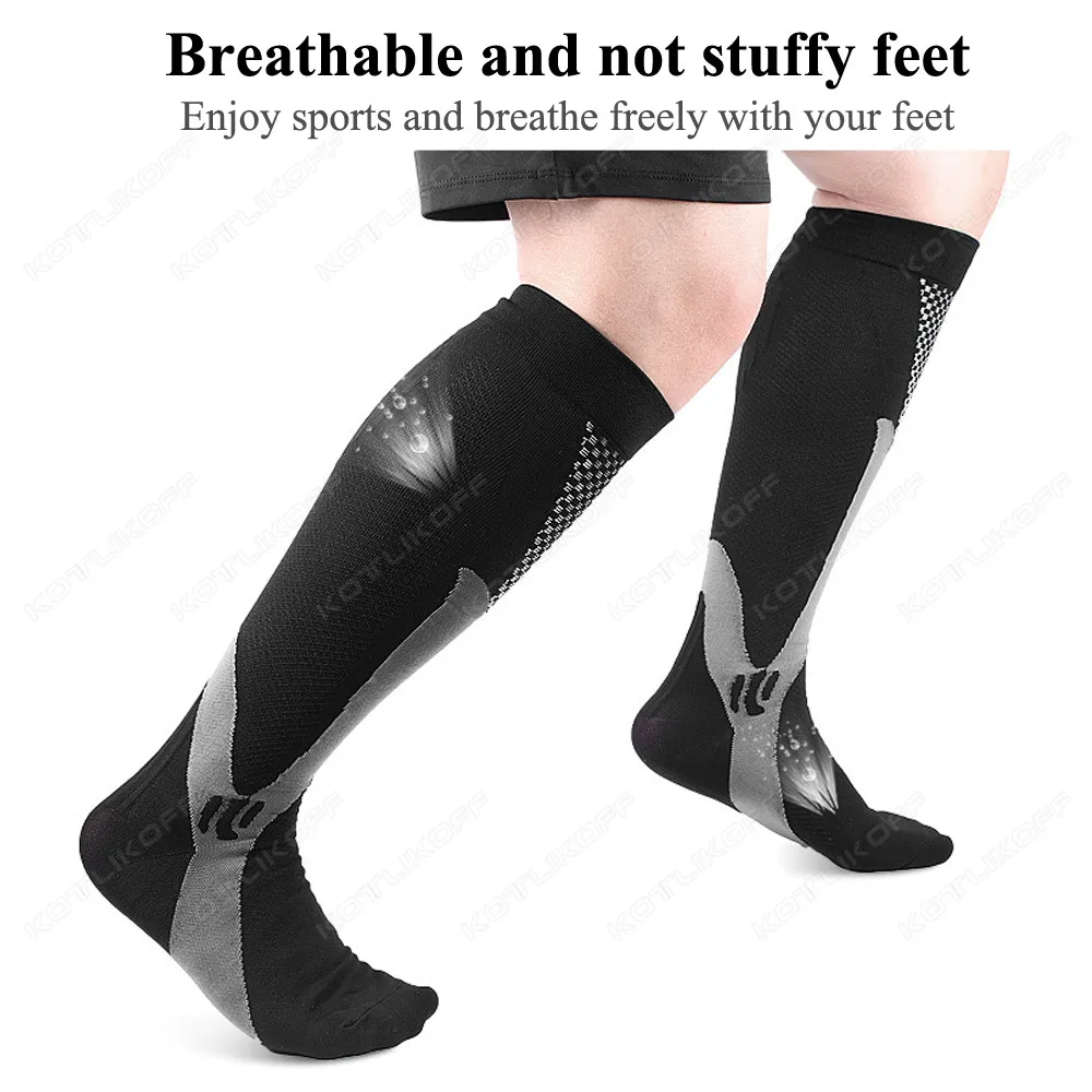 Compression Stockings Pad 2PCS Blood Circulation Promotion Slimming Running Anti-Fatigue Men Women Varicose Veins Socks Cushion