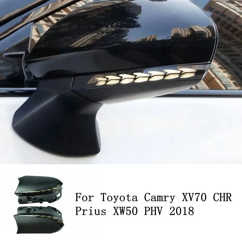 

LED Dynamic Turn Signal Light Sequential Blink Side Mirror Light For Toyota Camry XV70 CH-R CHR Prius XW50 PHV 2018 2019 2020