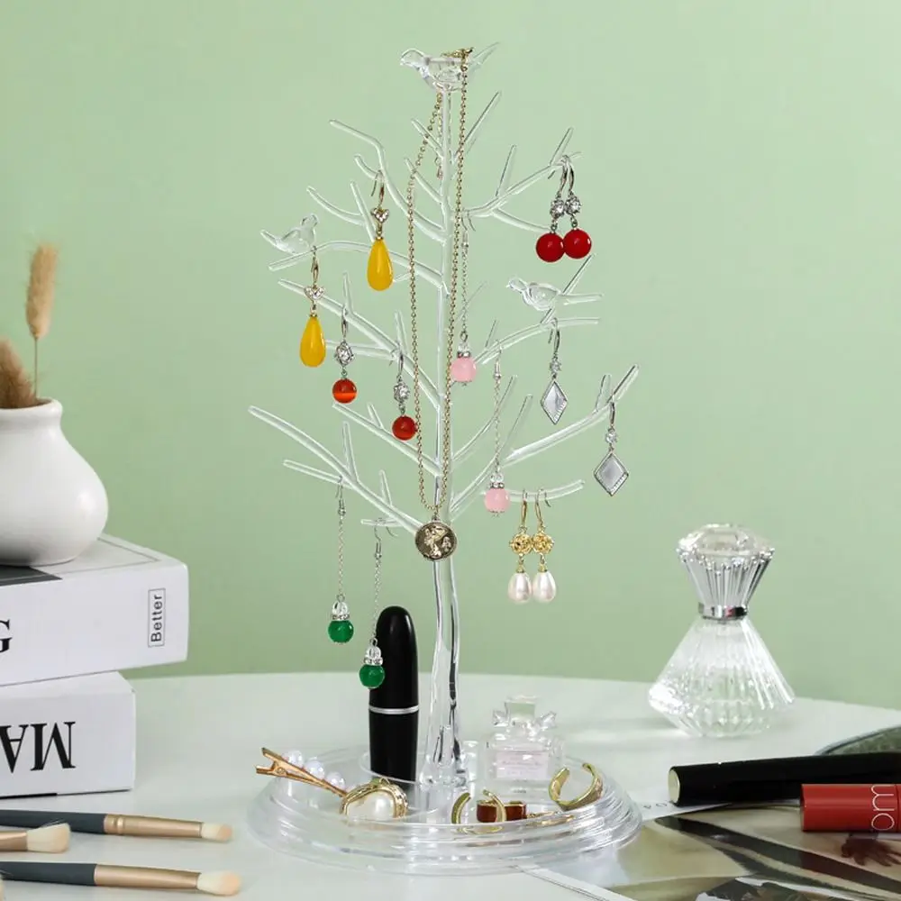 

Plastic Tree Shape Niche Design Girl Gift Necklace Holder Jewelry Display Stand Earrings Storage Rack Earrings Display Stand