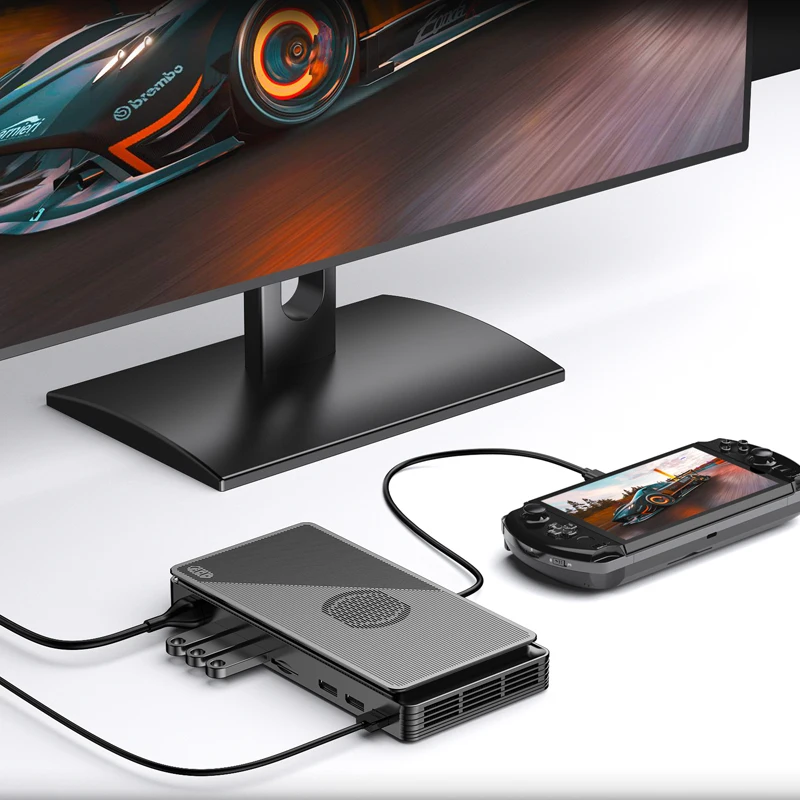 New GPD G1 Smallest Graphics Card Expansion Dock AMD Radeon RX 7600M XT Mobile Graphics, 8GB GDDR6, Oculink, USB4, Thunderbolt 4 3