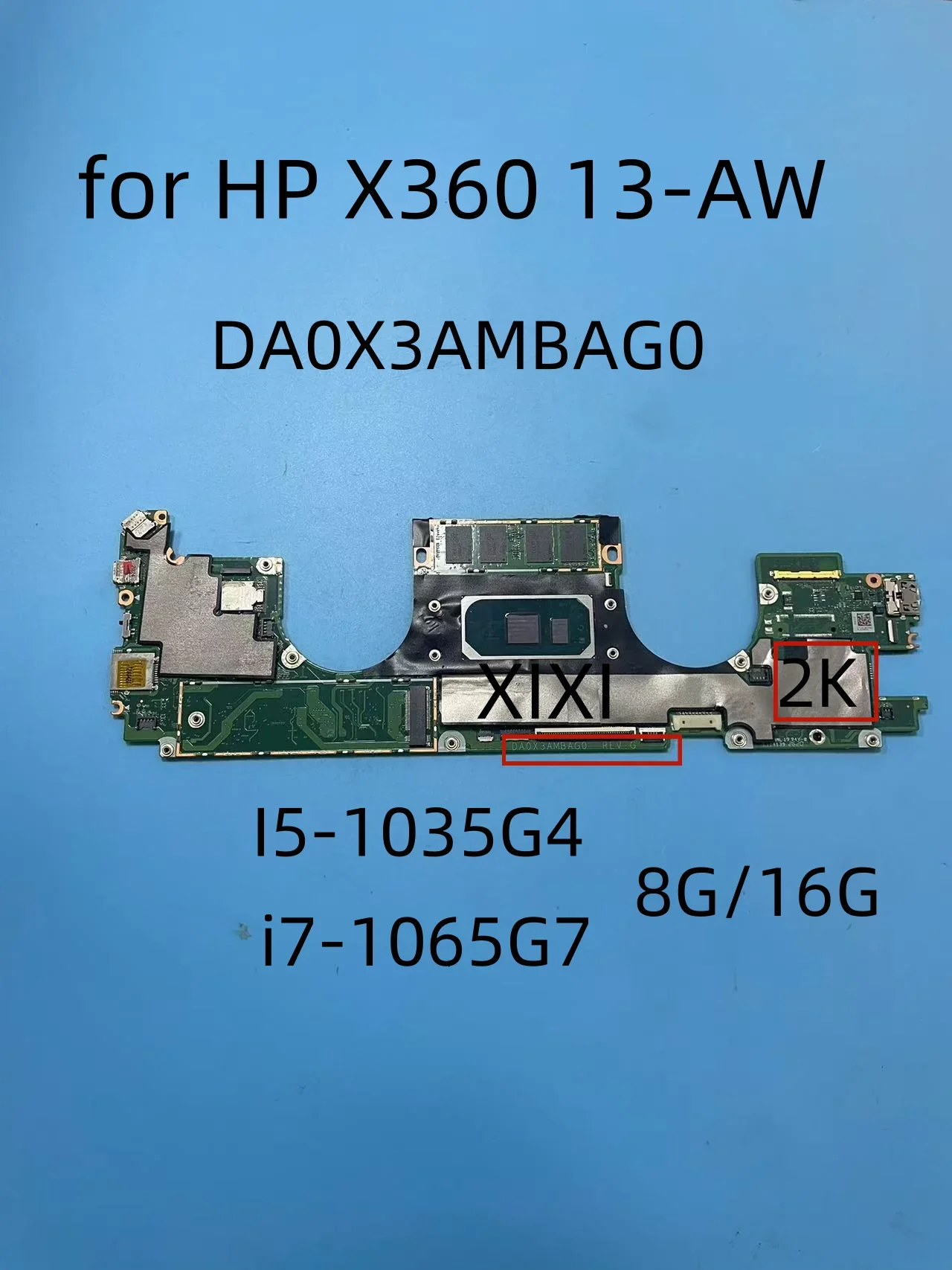 HP Spectre x360 13-AW 노트북 마더보드용 DA0X3AMBAG0 I5-1035G4 I7-1065G7 CPU 8G/16G 100% 테스트됨