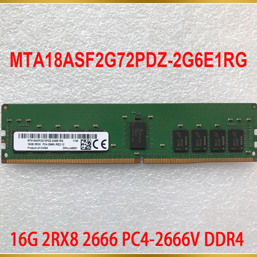 1PCS For MT RAM 16GB 16G 2RX8 2666 PC4-2666V DDR4 Memory MTA18ASF2G72PDZ-2G6E1RG 1 1PCS For MT RAM 16GB 16G 2RX8 2666 PC4 2666V DDR4 Memory MTA18ASF2G72PDZ 2G6E1RG