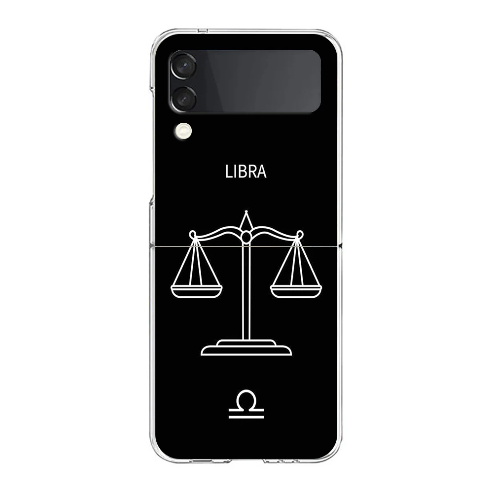 Zodiac-Inspired Clear Hard Folding Phone Case with PC Bumper