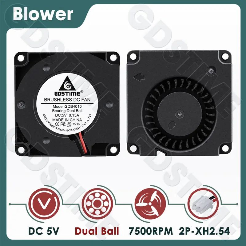 Gdstime 4010 Fan 24V 12V 5V 40MM*10MM DC Brushless Blower Fan 40MM Radial Fan 4CM Turbo Radiator for 3D Printer Accessories Part image 15