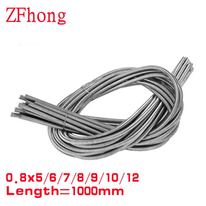 1pc Wire Diameter 0.8mm 0.8x5/6/7/8/10/12x1000mm Stainless Steel Super