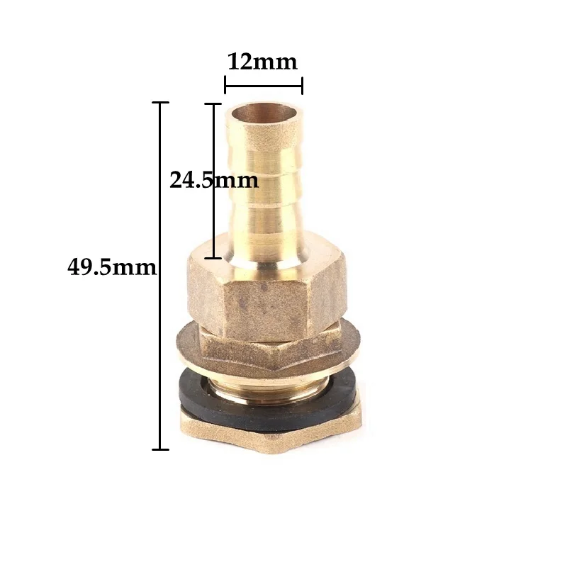1pcs 1/2" Thread Fish Tank Adapter And Pagoda Connector Swivel Fitting Water Tank Copper Adapter Irrigation Water Hose Connector