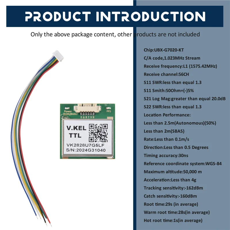 VK2828U7G5LF GPS 모듈 TTL 1-10Hz 안테나 포함 플래시 비행 제어 GPS 모델 베스트셀러