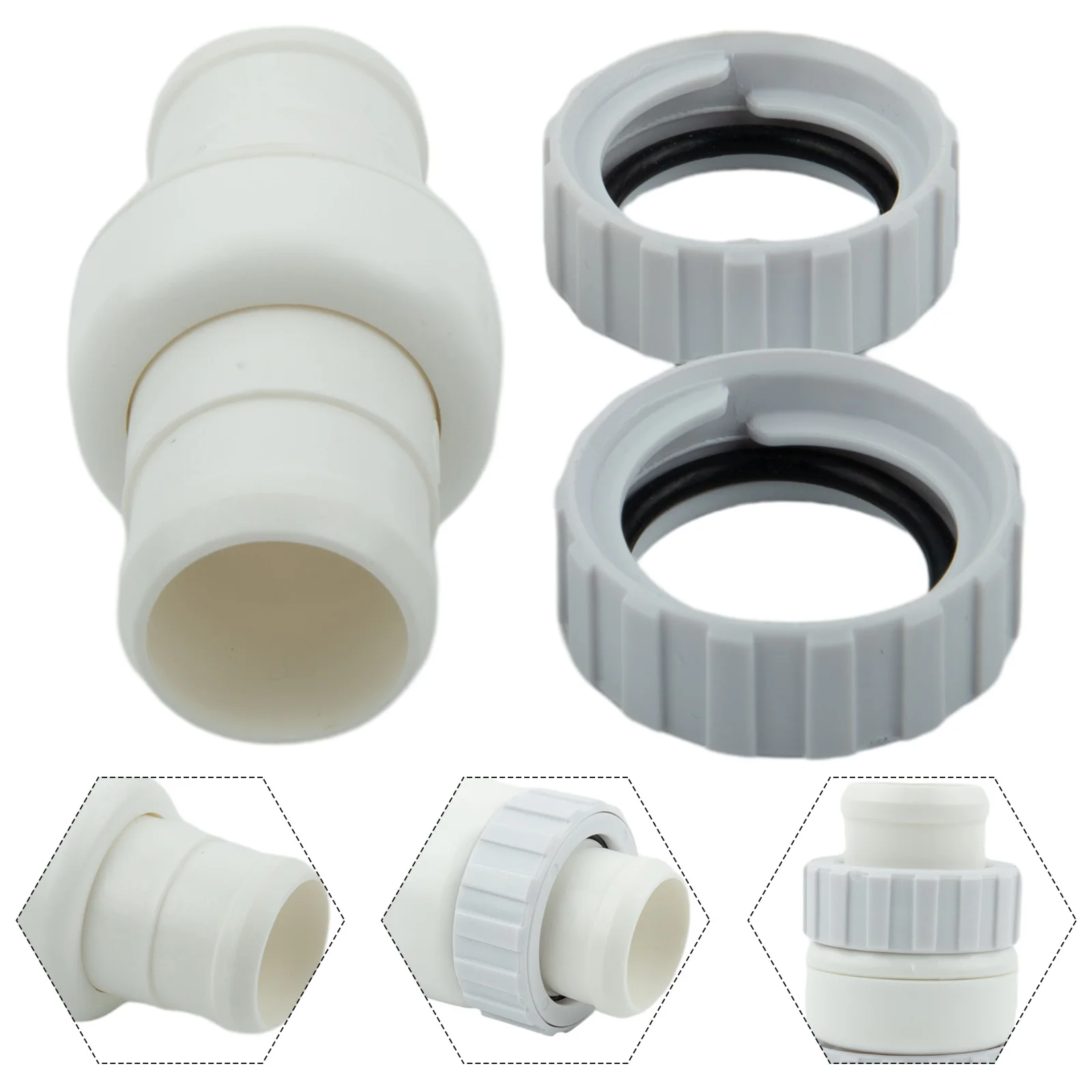 

2Pcs Hose Nut 1pc Hose Swivel 9-100-3002 Connects Quickly Pool Cleaner Pool Cleaning Tools Outdoor Living Pool Cleaning Tools