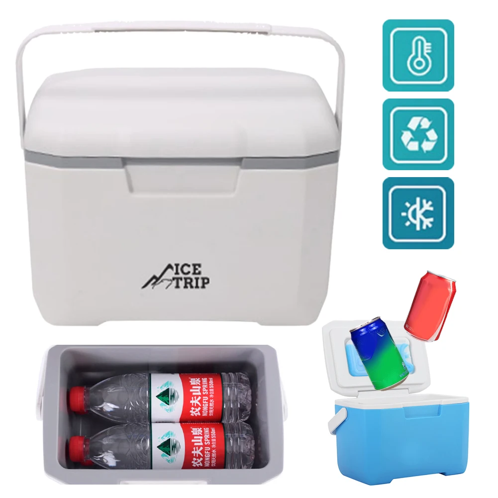 3.8/6/8L Camping Ice Box Cooler Box Large Capacity Portable Coolers Car Food Refrigerator Ice Retention Cooler Fishing Cooler Bag Outdoor Refrigerator