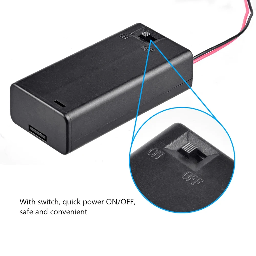 5 Stuks 2/3/4 Sleuven Aaa Batterij Houder Met Draden Schakelaar Voor 1.2V/1.5V Aaa Batterij Diy Speelgoed Afstandsbediening Led Lamp Batterijhouder