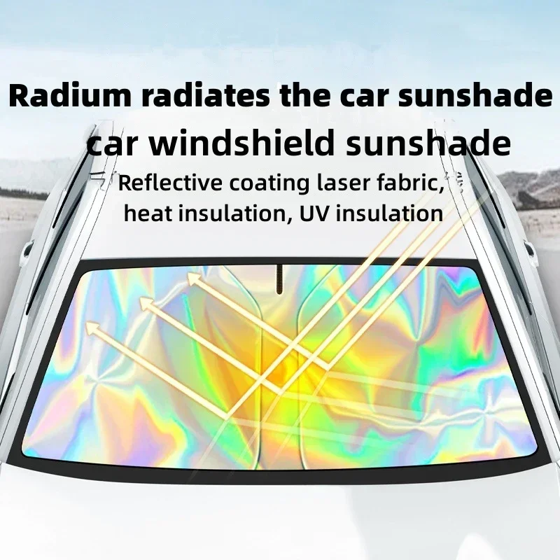 Foldable Windshield Curtains Summer Cooling Sun Protection Cover Car UVR-Reflective Sun Shade Windscreen Heat Shield