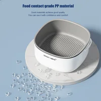 Portable Fruit Vegetable Sonic Wave Cleaning Machine Large Capacity Double Layer Washing Drainage Residues Purifier Basket 2