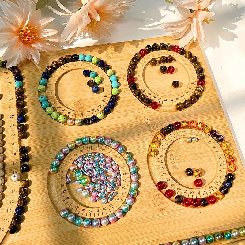 Bamboo Combo Beading Board Wood Beaded Board Storage Organizer Jewelry Tray