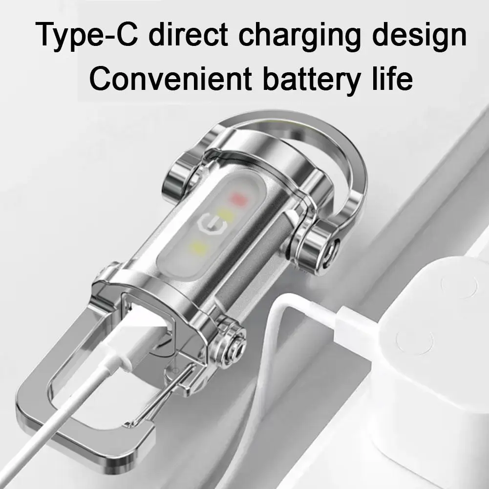 سلسلة مفاتيح صغيرة قابلة لإعادة الشحن مشاعل متعددة...