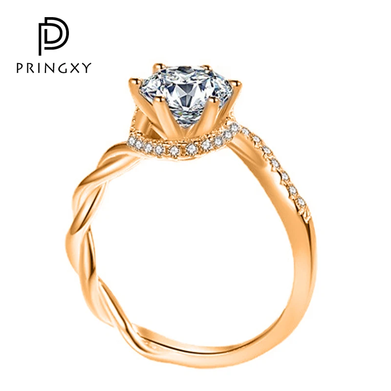 

Женское кольцо из серебра 925 пробы с муассанитом 1CT D