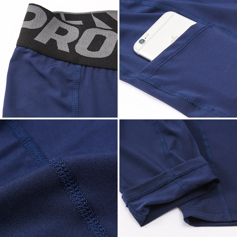 Men Sport Shorts Pocket Summer Sportswear Jogging Compression Short Pants Training Basketball Clothing Gym Fitness Runnin Bottom