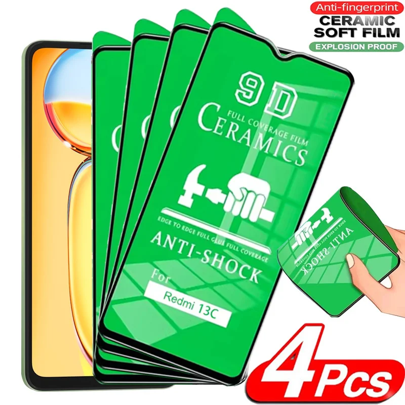 4-Pack Clear Ceramic Screen Protector - Soft HD Film