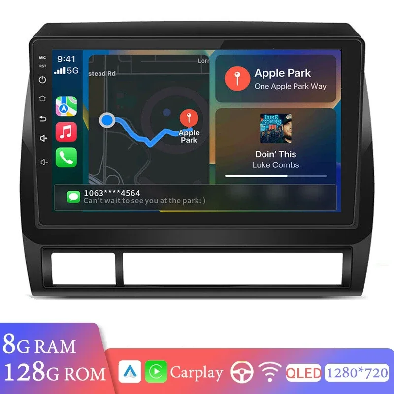 

4 Гб + 64 ГБ для Toyota Tacoma 2 N200 Hilux 2005-2013 2014 2015 автомобильное радио-навигация GPS Android 13 Carplay автомобильный DVD-плеер 2 din dsp