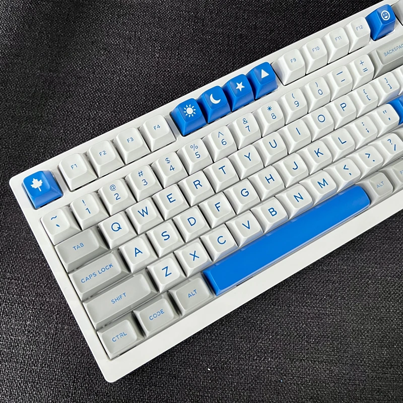 Teclas Daye Gmk True Olivetti Teclas Abs Double Shot Teclas Perfil SA Cinzento Branco Azul Interruptor mx Barra de Espaço 7u Conjunto 173 Teclas - Imagem 3