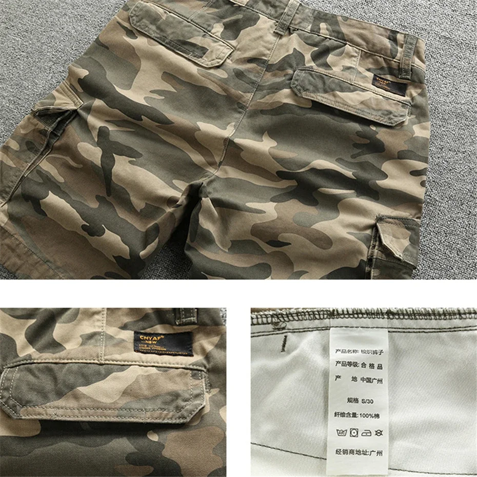카모 반바지 여름 카고 반바지 남성 패션 위장 반바지 남성 전술 바지 남성용 청바지