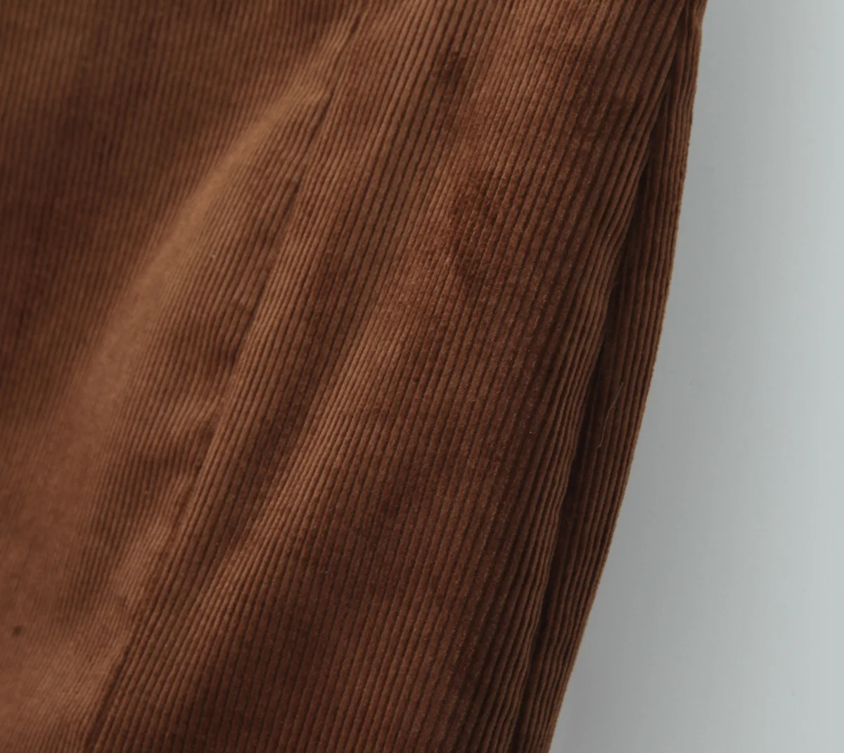 Maillard Style Coffee Notched Corduroy Blazer High Waist Front Slit Package Hips Skirt Suits 2 Pieces 1 Set